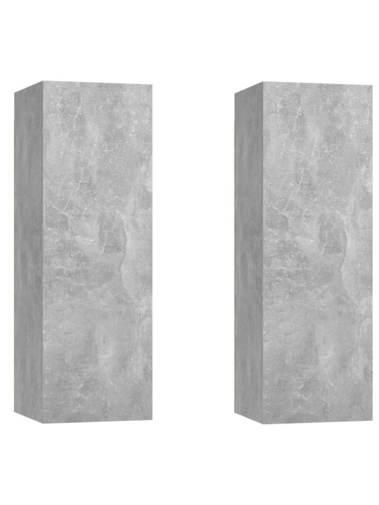 Tv skapīši, 2 gb., 30,5x30x90cm, betonpelēki, inženierijas koks