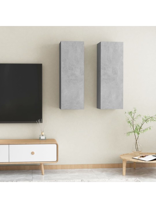 Tv skapīši, 2 gb., 30,5x30x90cm, betonpelēki, inženierijas koks