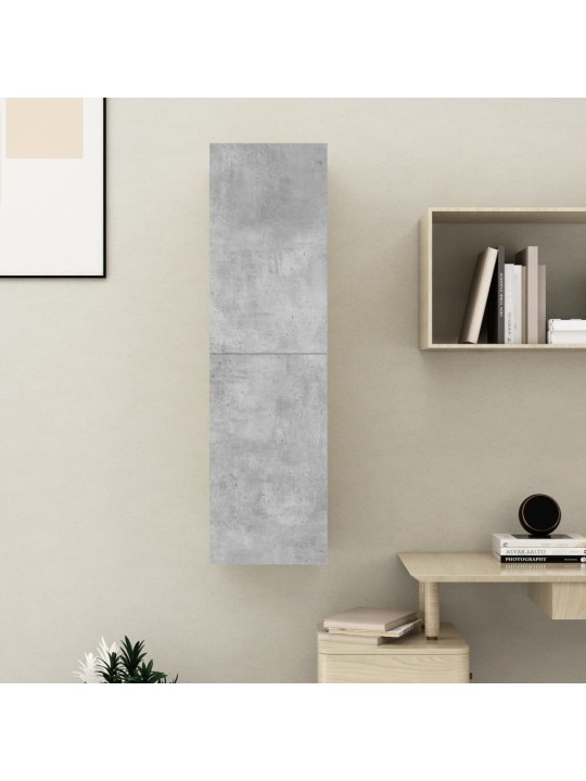 Tv skapītis, betona pelēks, 30,5x30x110 cm, inženierijas koks