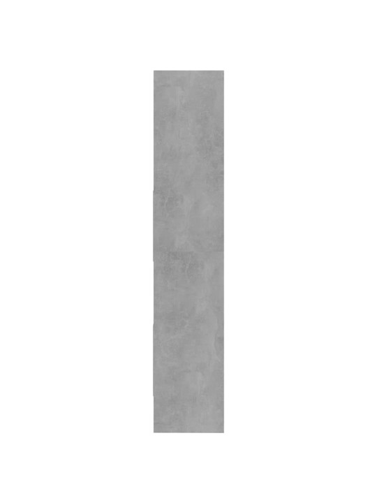 Grāmatu plaukts, betona pelēks, 40x35x180 cm, skaidu plāksne