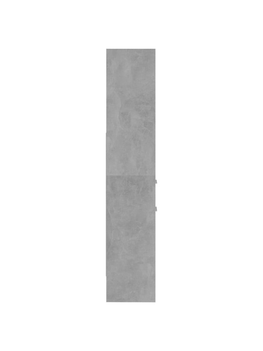 Grāmatu plaukts, betona pelēks, 40x35x180 cm, skaidu plāksne
