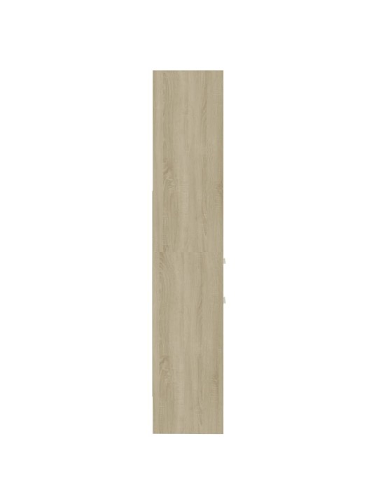Grāmatu plaukts, balts, ozolkoka, 40x35x180cm inženierijas koks