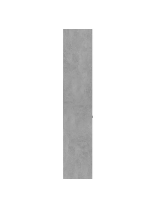 Grāmatu plaukts, betona pelēks, 60x35x180 cm, skaidu plāksne