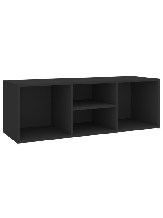 Apavu uzglabāšanas sols, melns, 105x35x35 cm, inženierijas koks