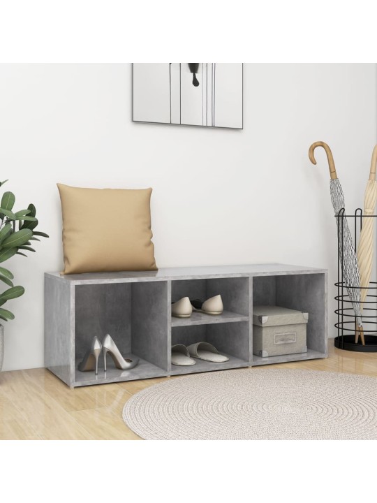 Apavu uzglabāšanas sols, pelēks, 105x35x35cm, inženierijas koks