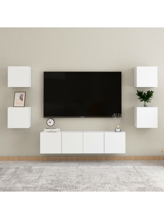 Sienas tv skapītis, balts, 30,5x30x30 cm