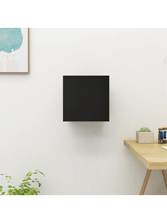 Sienas tv skapītis, 30,5x30x30 cm, melns