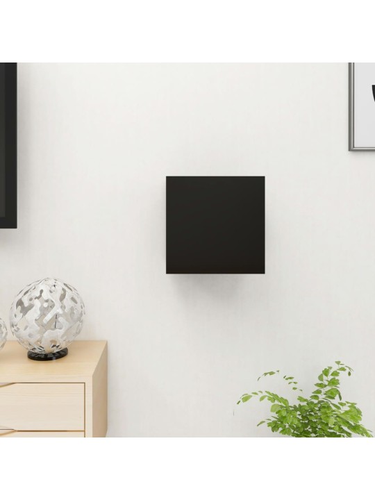 Sienas tv skapītis, 30,5x30x30 cm, melns