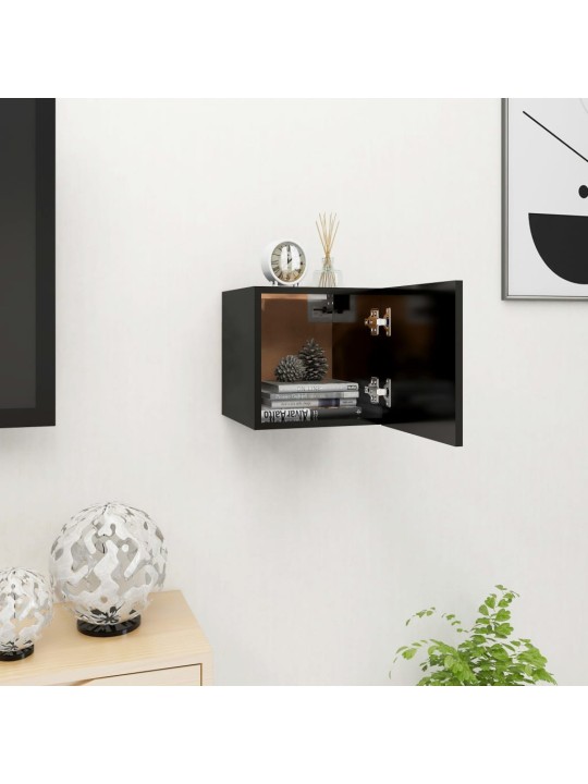 Sienas tv skapītis, 30,5x30x30 cm, melns