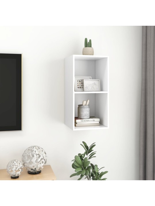 Sienas tv skapītis, balts, 37x37x72 cm, inženierijas koks