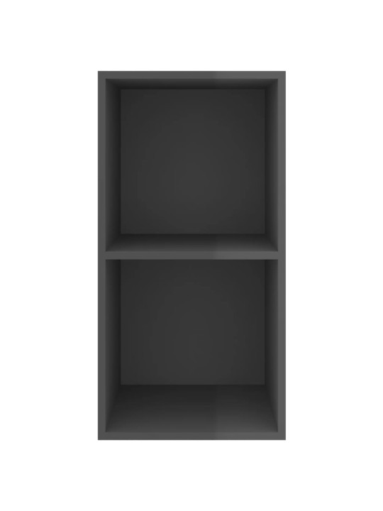 Sienas tv skapītis spīdīgi pelēks 37x37x72 cm inženierijas koks