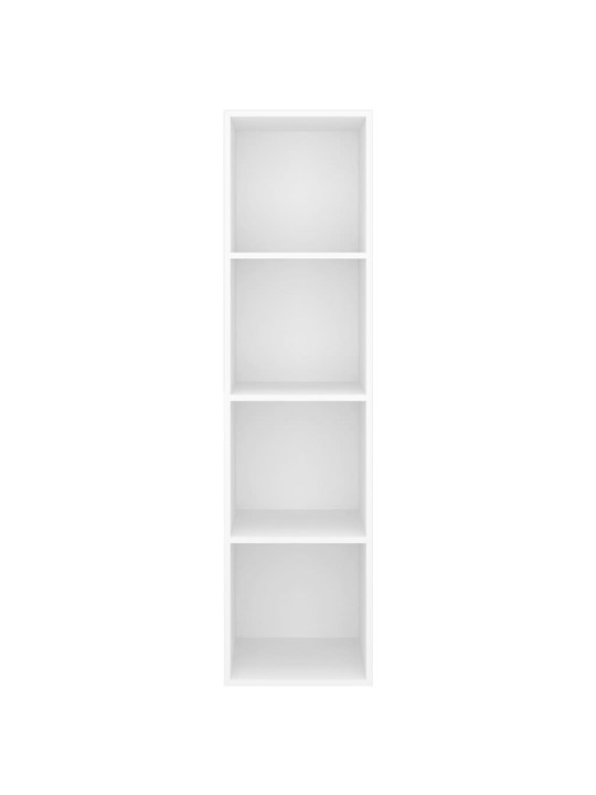 Sienas tv skapītis, balts, 37x37x142,5 cm, inženierijas koks