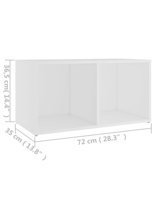 Tv plaukts, 72x35x36,5 cm, balts, inženierijas koks