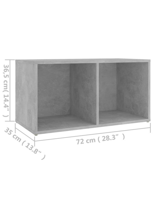 Tv plaukts, 72x35x36,5 cm, betona pelēks, inženierijas koks
