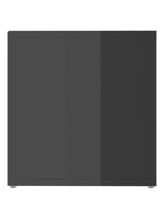 Tv plaukts, 72x35x36,5 cm, spīdīgi pelēks, inženierijas koks
