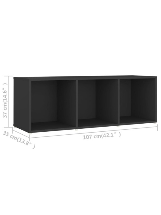 Tv plaukts, pelēks, 107x35x37 cm, inženierijas koks