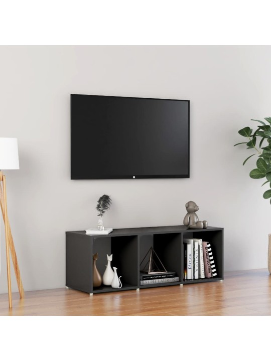 Tv plaukts, pelēks, 107x35x37 cm, inženierijas koks