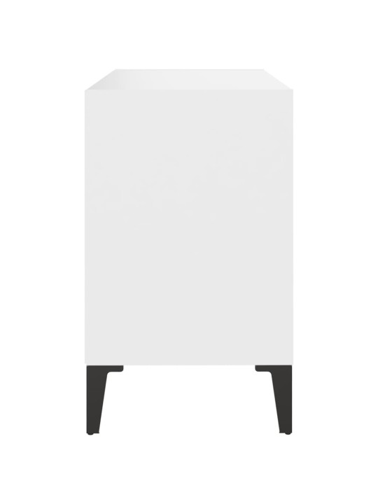 Tv skapītis, metāla kājas, balts, 69,5x30x50 cm, skaidu plāksne