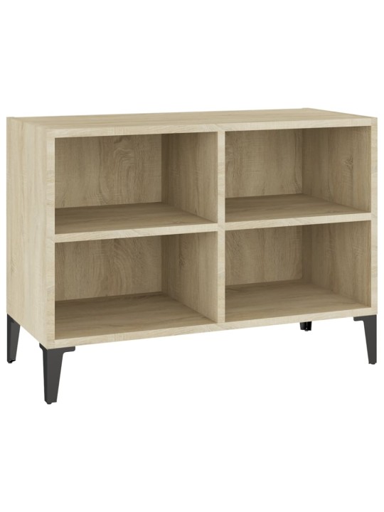 Tv plaukts ar metāla kājām, ozolkoka krāsa, 69,5x30x50 cm