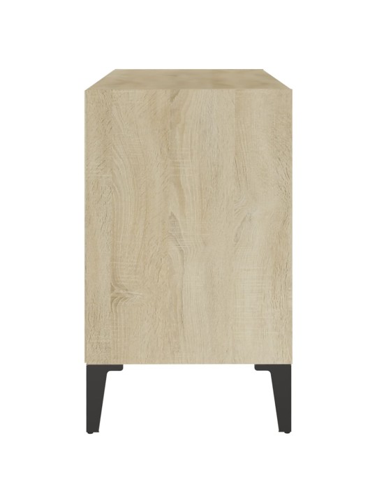 Tv plaukts ar metāla kājām, ozolkoka krāsa, 69,5x30x50 cm