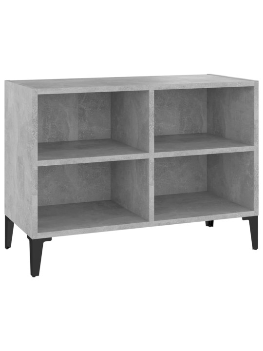 Tv plaukts, metāla kājas, pelēks, 69,5x30x50 cm, skaidu plāksne