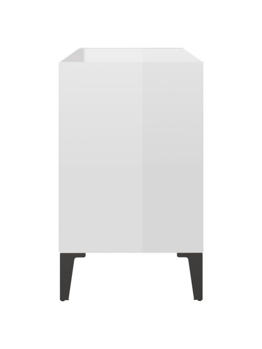 Tv skapītis, spīdīgi balts, 69,5x30x50 cm, skaidu plāksne