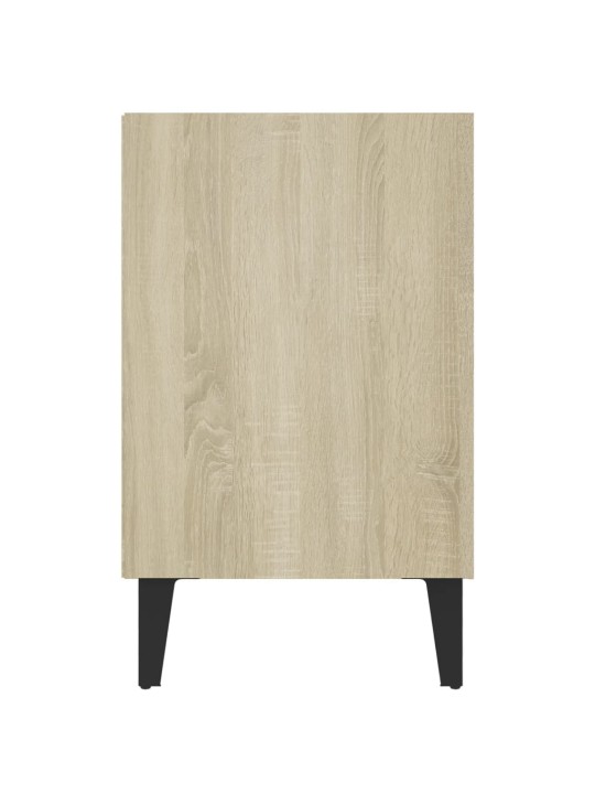 Tv plaukts ar metāla kājām, ozolkoka krāsa, 103,5x30x50 cm