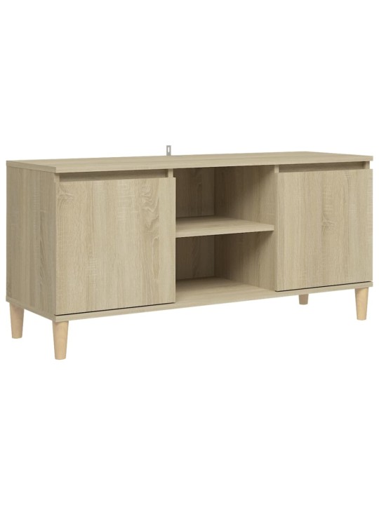 Tv skapītis, ozolkoka, 103,5x35x50 cm, masīvkoka kājas