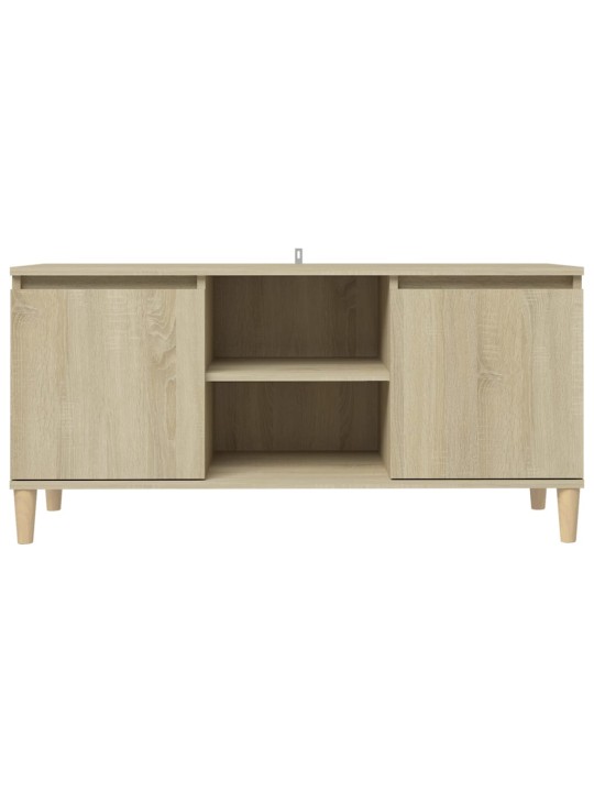 Tv skapītis, ozolkoka, 103,5x35x50 cm, masīvkoka kājas