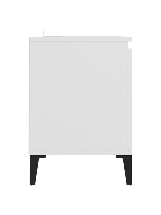 Tv skapītis, balts, 103,5x35x50 cm, skaidu plātne, metāla kājas