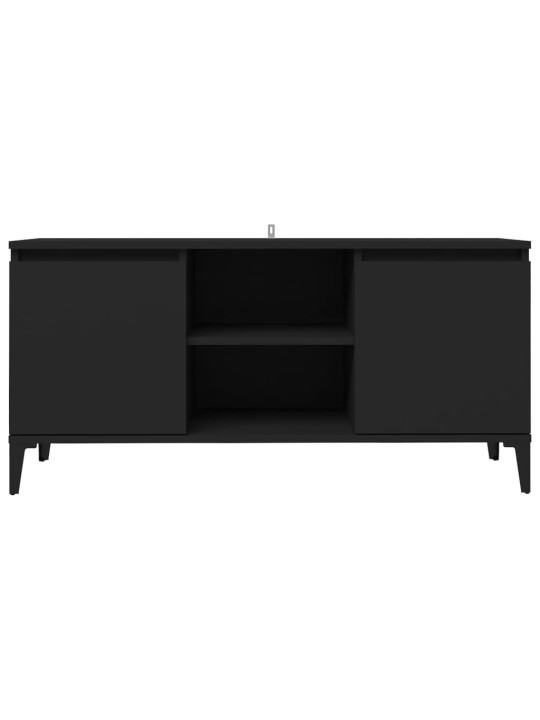 Tv skapītis, melns, 103,5x35x50 cm, skaidu plātne, metāla kājas