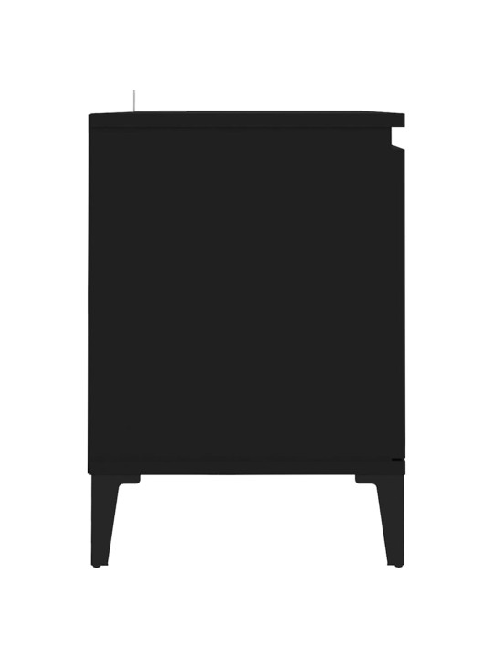 Tv skapītis, melns, 103,5x35x50 cm, skaidu plātne, metāla kājas