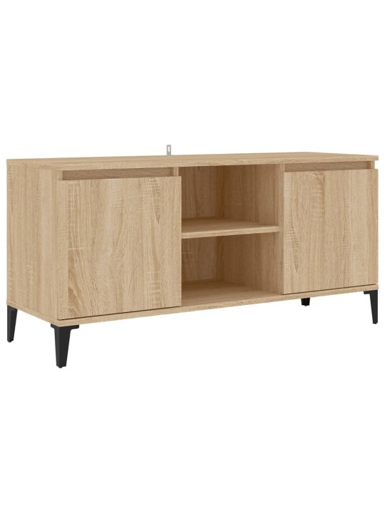 Tv skapītis, ozolkoka, 103,5x35x50 cm, metāla kājas