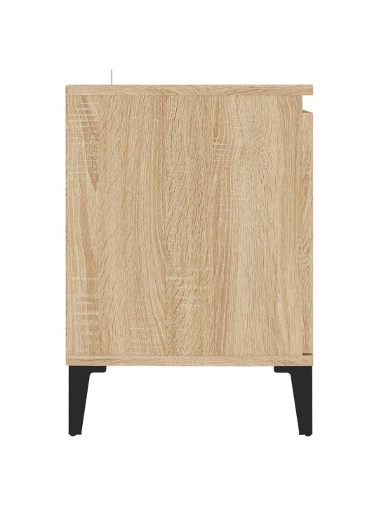 Tv skapītis, ozolkoka, 103,5x35x50 cm, metāla kājas