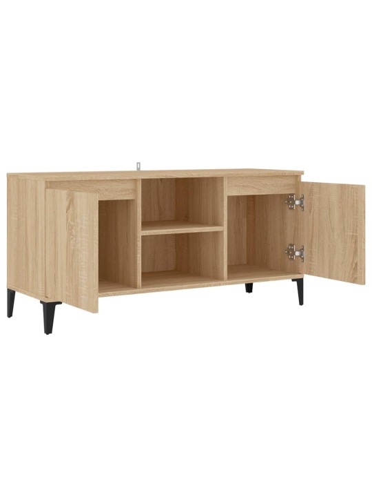 Tv skapītis, ozolkoka, 103,5x35x50 cm, metāla kājas