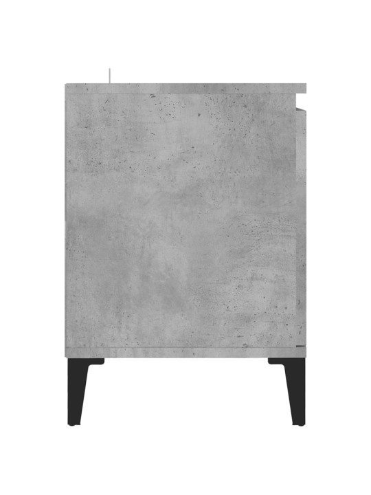 Tv skapītis ar metāla kājām, betona pelēks, 103,5x35x50 cm