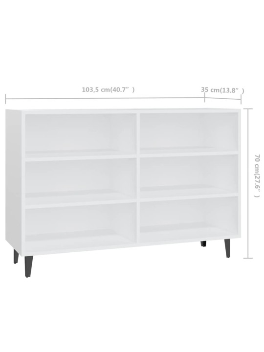 Kumode, 103,5x35x70 cm, inženierijas koks, balta