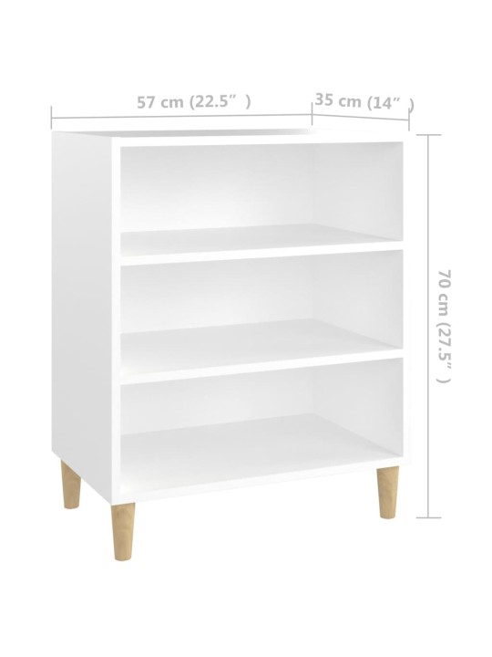 Kumode, balta, 57x35x70 cm, inženierijas koks