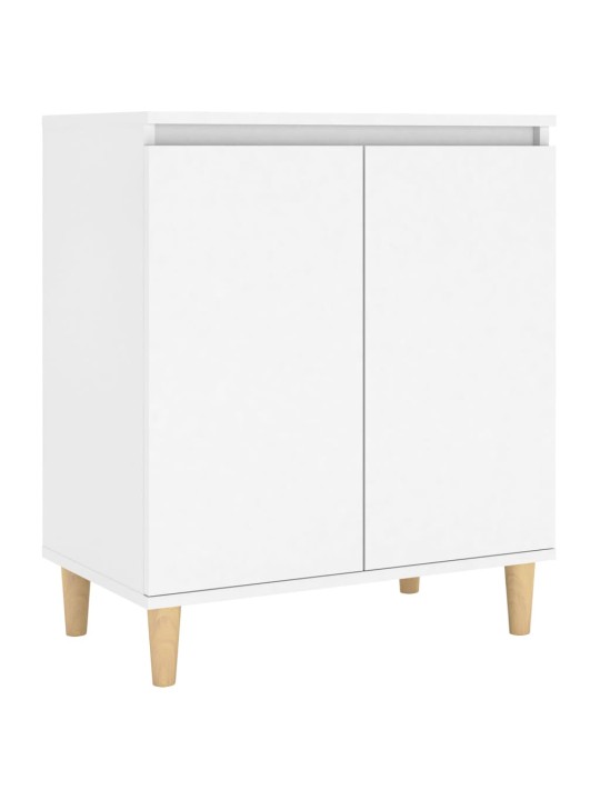 Kumode ar koka kājām, balta, 60x35x70 cm, inženierijas koks