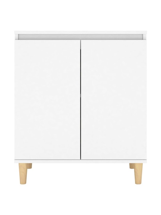 Kumode ar koka kājām, balta, 60x35x70 cm, inženierijas koks
