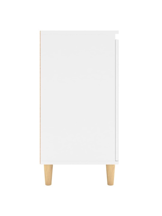 Kumode ar koka kājām, balta, 60x35x70 cm, inženierijas koks