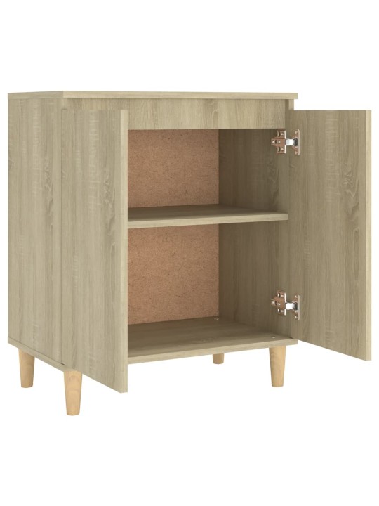 Kumode ar koka kājām, ozolkoka, 60x35x70 cm, inženierijas koks