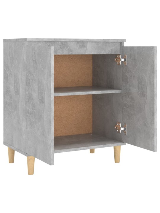 Kumode ar koka kājām betona pelēka 60x35x70cm inženierijas koks