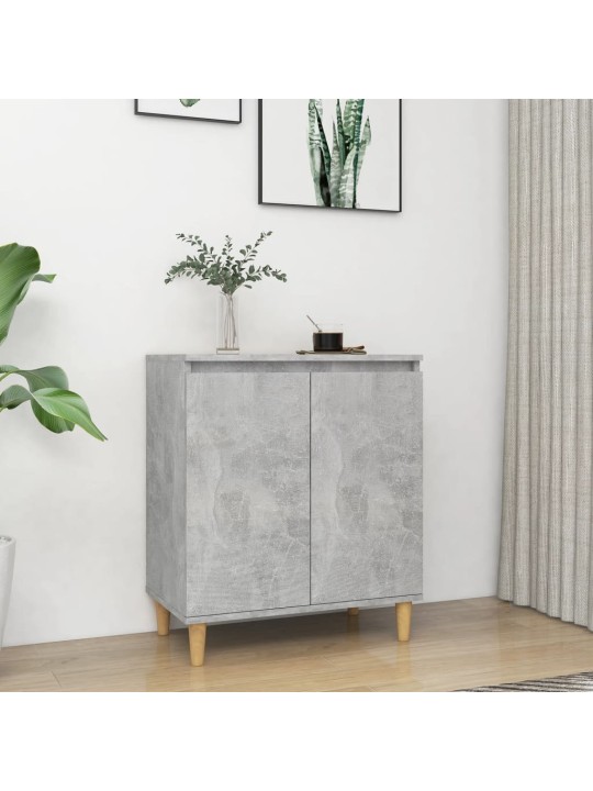 Kumode ar koka kājām betona pelēka 60x35x70cm inženierijas koks
