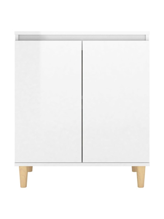 Kumode ar koka kājām, balta, 60x35x70 cm, inženierijas koks