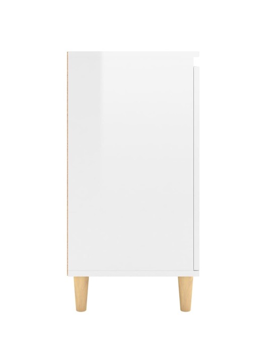 Kumode ar koka kājām, balta, 60x35x70 cm, inženierijas koks