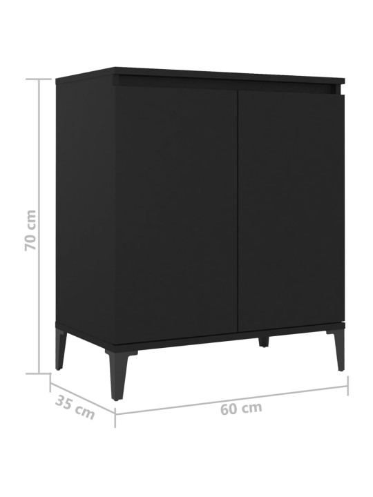 Kumode, melns, 60x35x70 cm, inženierijas koks