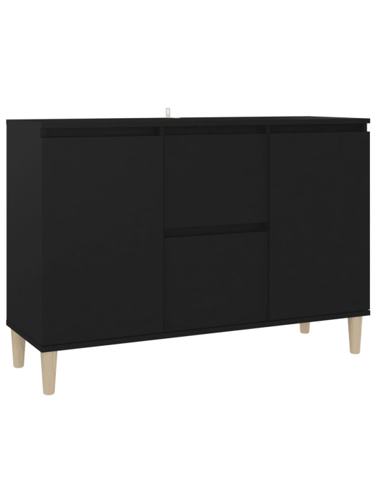 Kumode, melna, 101x35x70 cm, inženierijas koks