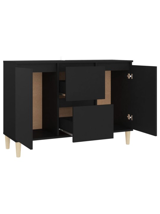 Kumode, melna, 101x35x70 cm, inženierijas koks