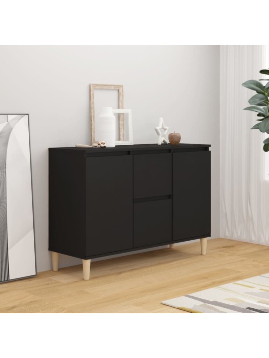 Kumode, melna, 101x35x70 cm, inženierijas koks